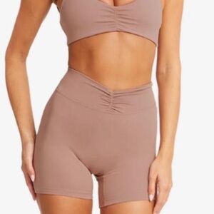 CSB gathered waist and back shorts